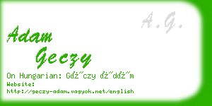 adam geczy business card